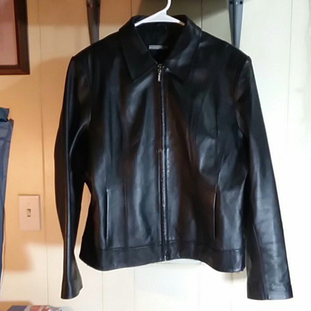 JACQUIE Women's Blk Genuine Lamb Leather Jacket